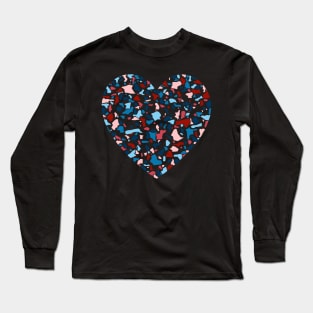 Terrazzo Heart Long Sleeve T-Shirt